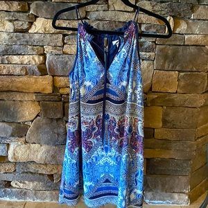 Speechless fully lined, sleeveless, navy blue sundress. Size small